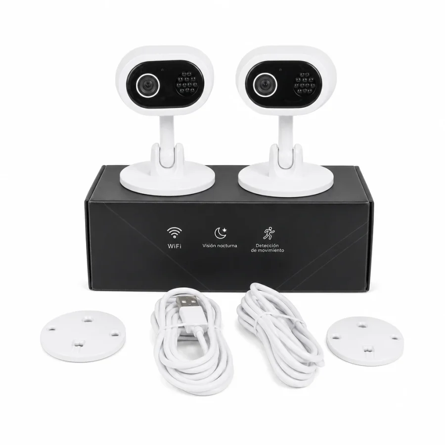 Cámara WiFi compacta con bases
