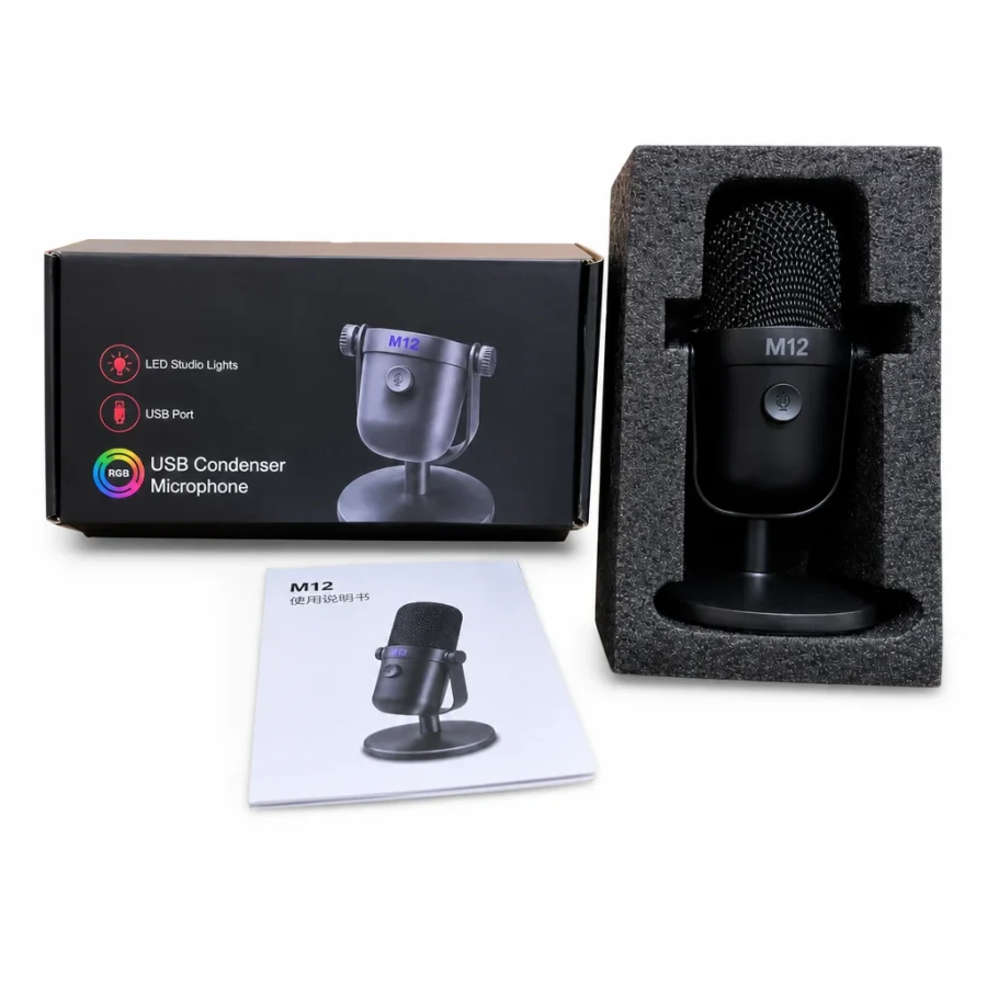 Micrófono USB M12 RGB