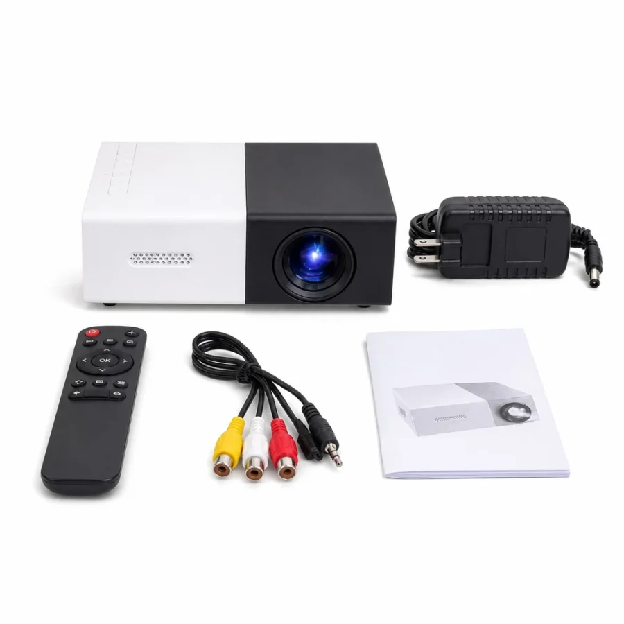 Mini proyector LED HD con control remoto